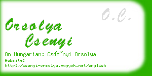 orsolya csenyi business card